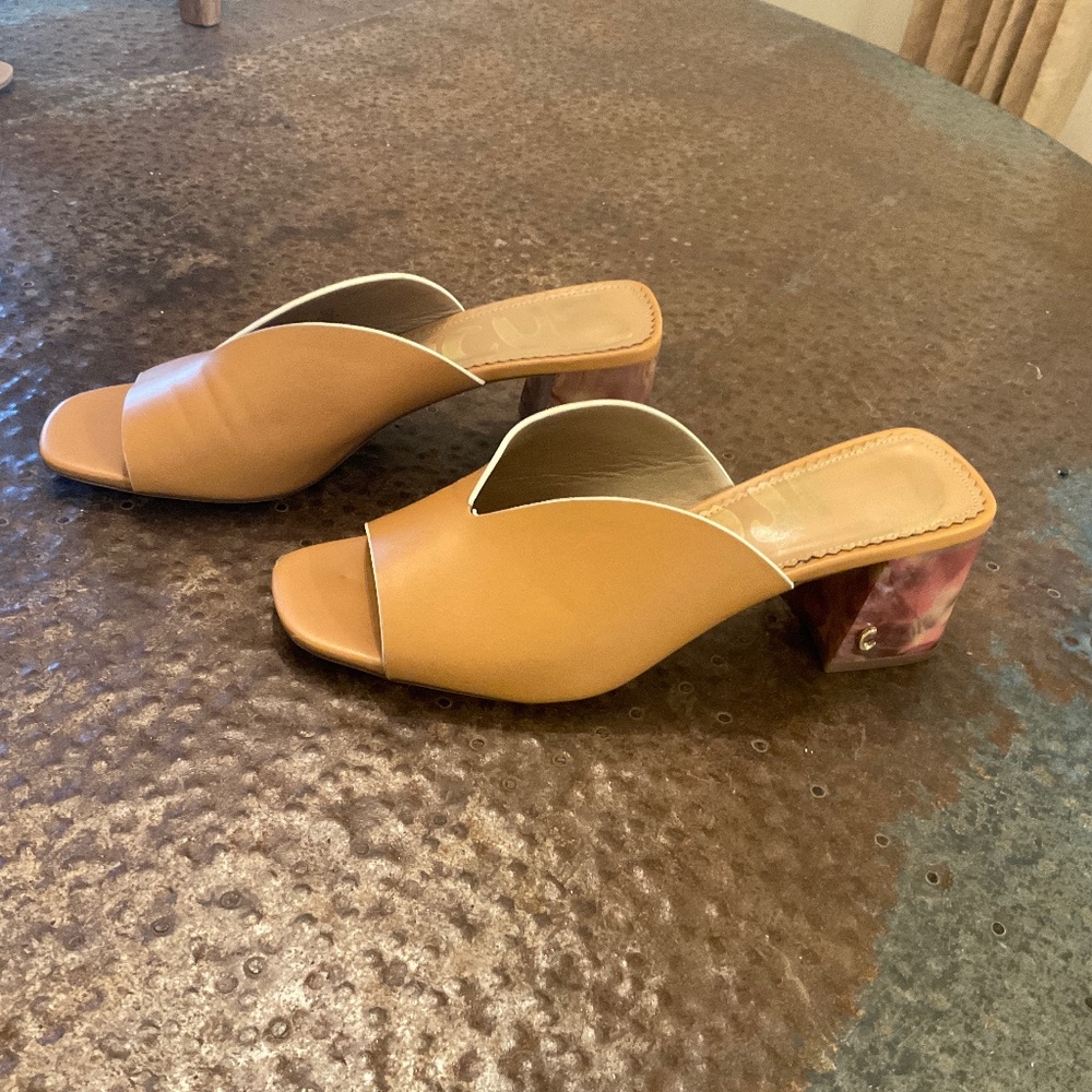 Tan mules size 8 1/2